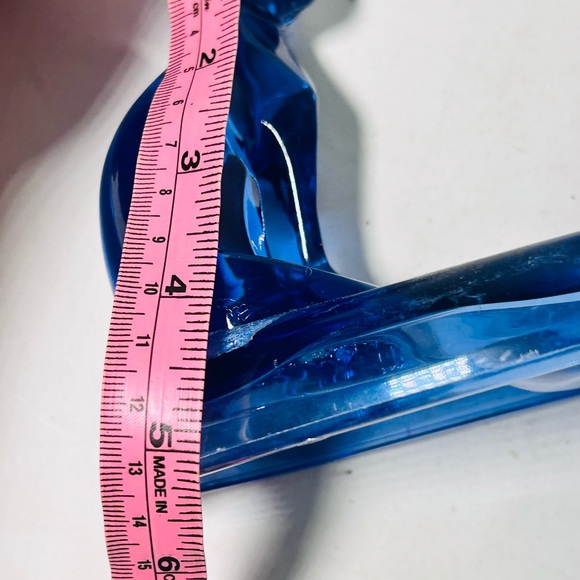 Unique Vintage Mid Century Acrylic Cat Dresser Dish Blue - Picture 8 of 8